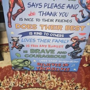 Source Unknown Superhero Motivational Poster - Blue and Red